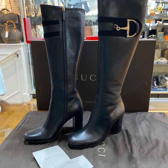 Gucci knee high boots with horsebit - Picture 1 of 11